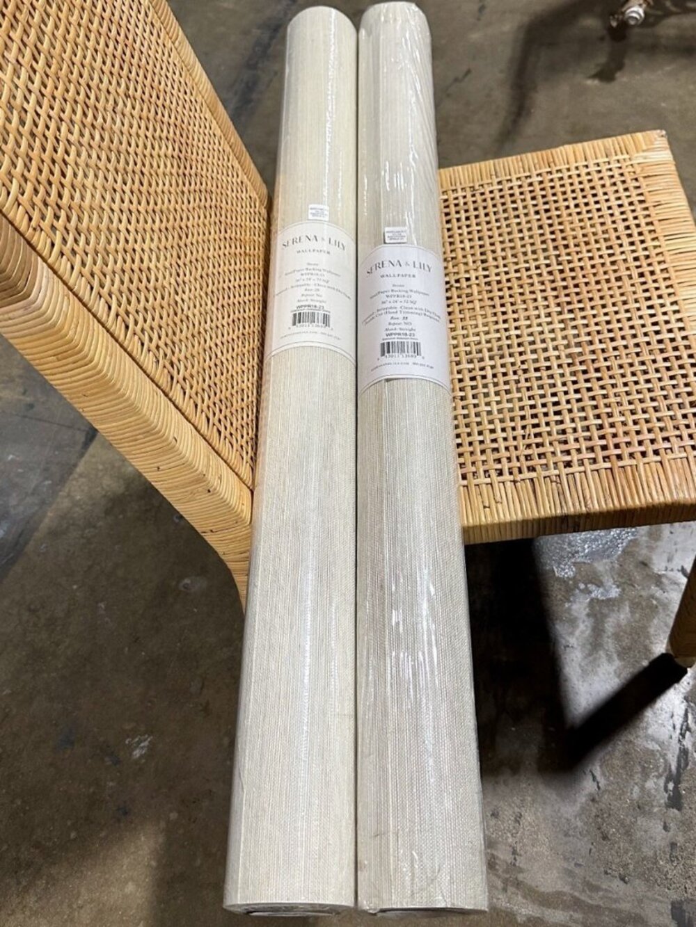 NEW Serena & Lily Grasscloth Wallcovering (Different Run #’s)-Stone Beige